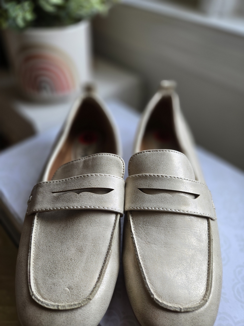 Women's Classic Cream Slip-On Loafers